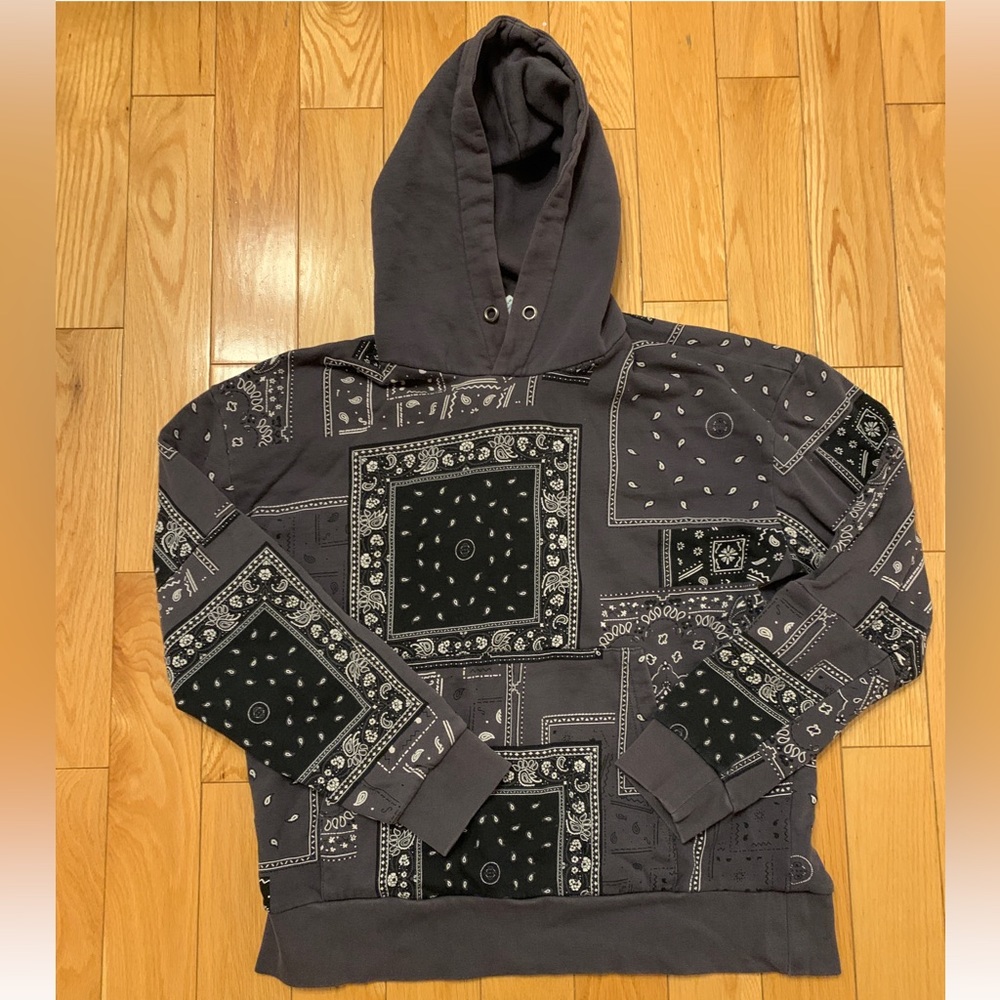 Grey Zara hoodie with floral print  size M